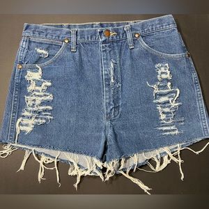 Wrangler cutoff distressed jean shorts